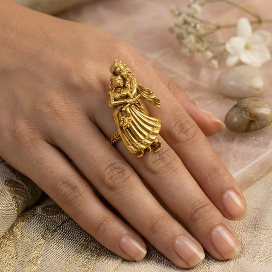 Radha and Krishna Finger Ring