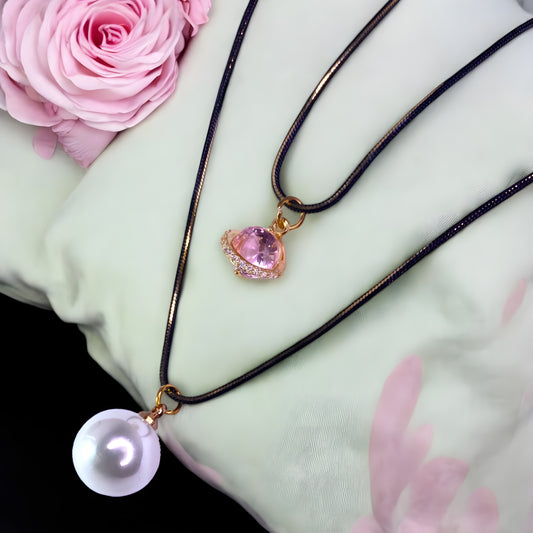 Mini Love Planet With Sea Pearl Necklace