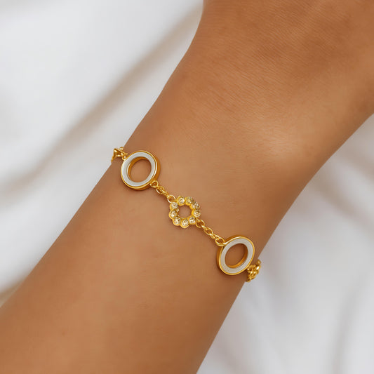 Gold Plated Circles of Love Bracelets