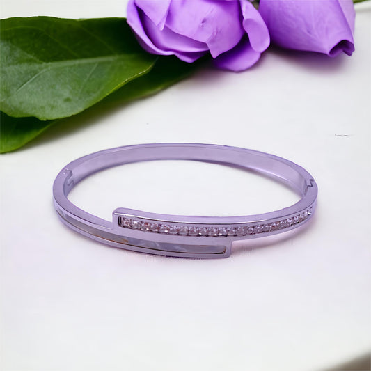 White Gold Cubic Zirconia Bracelet for Girls and Women