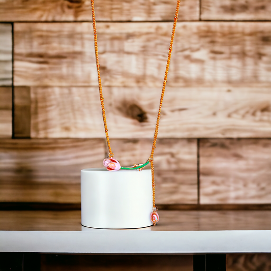 Golden Tulip Chain Pendant