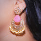 Ethnic Gold Plated Pearl Drop Earring for Women Chandbali Earring