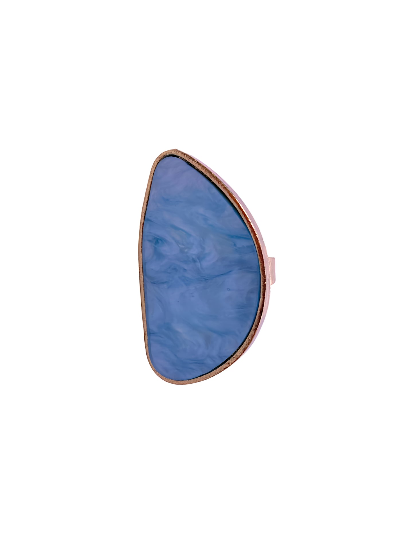 Blue Shell Nail Art Palette Ring