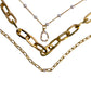 Elegant Multi Layer Gold Plated Korean Necklace with Pearls & CZ Stones