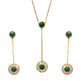 Korean Vintage Style Green Pendant Set