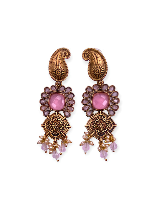 Gold-Toned Traditional Earrings