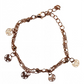 Stylish Double Layered Adjustable Bracelet with Butterfly Charms