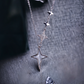 Sterling Silver Stars Chain Pendant with CZ