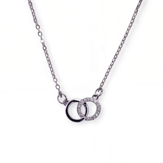 Entangled Circle Chain Pendant with CZ