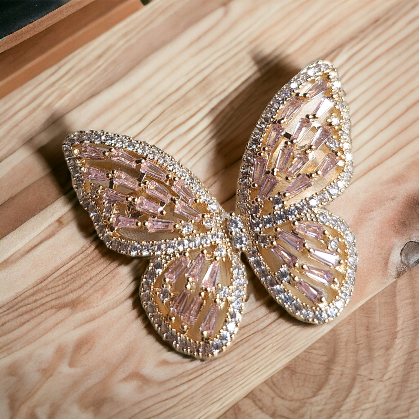 Gilded Wings Charm Butterfly Brooch