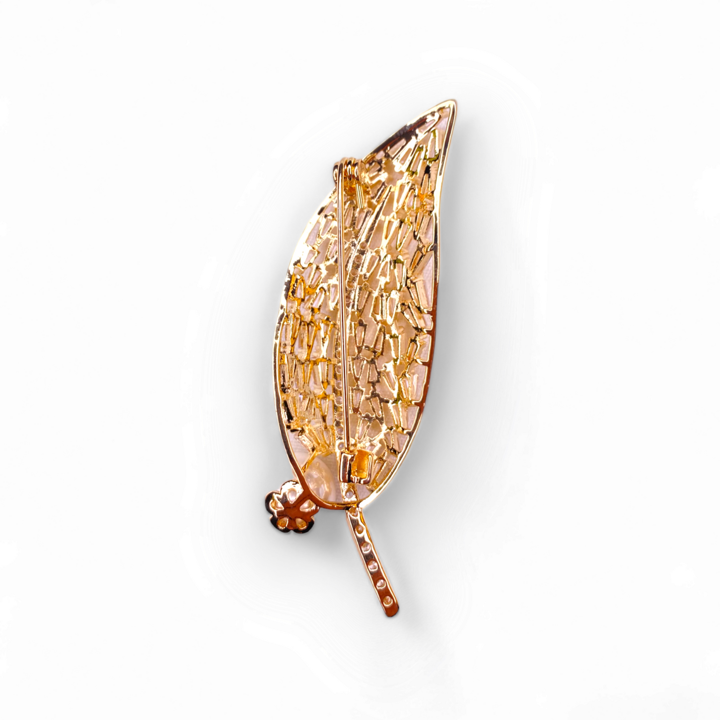 Leaf Brooch in Gold Plating