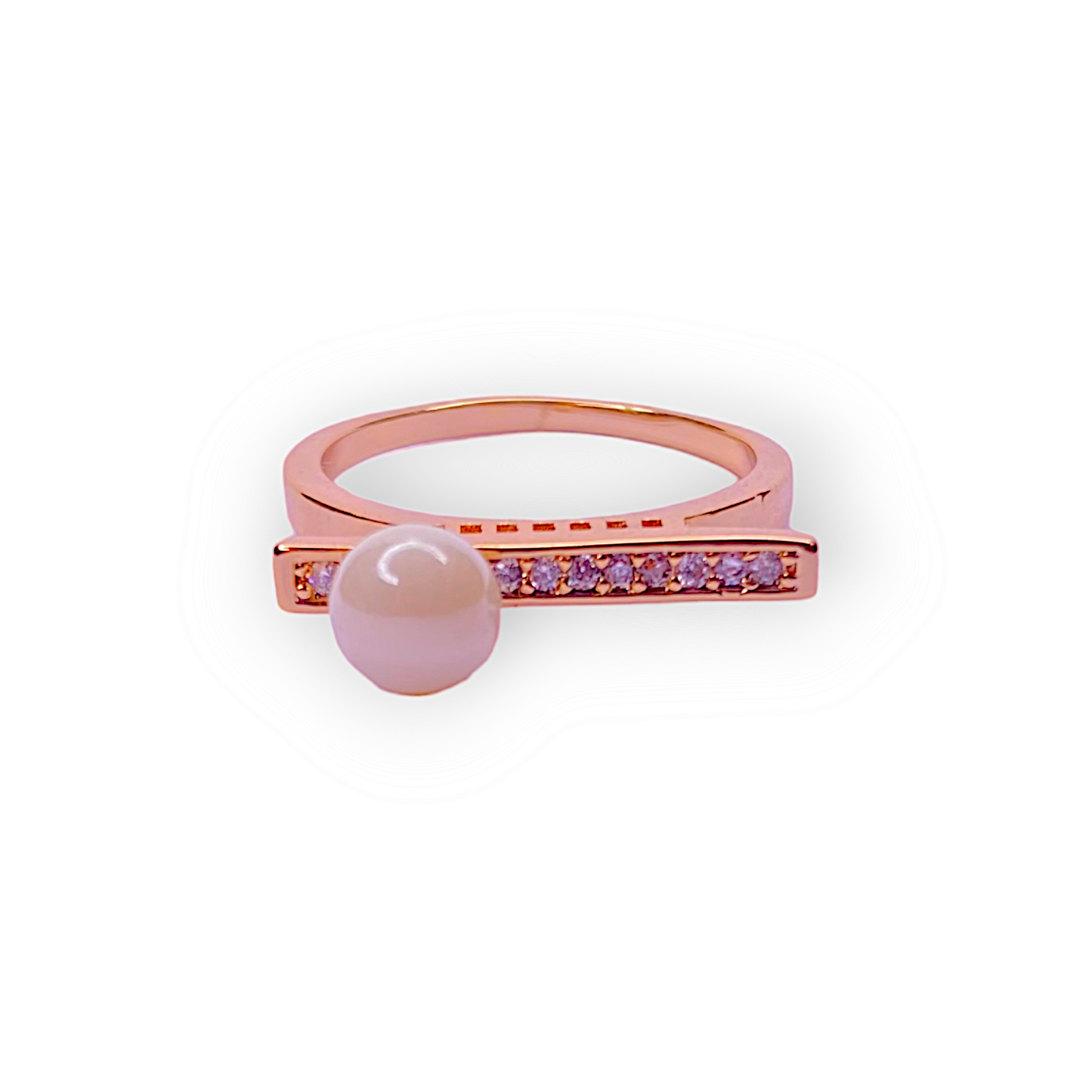 White Mother Artificial Pearl Ladies Ring