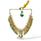 Beautiful Kundan Necklace Set with Light Green Beads Drops