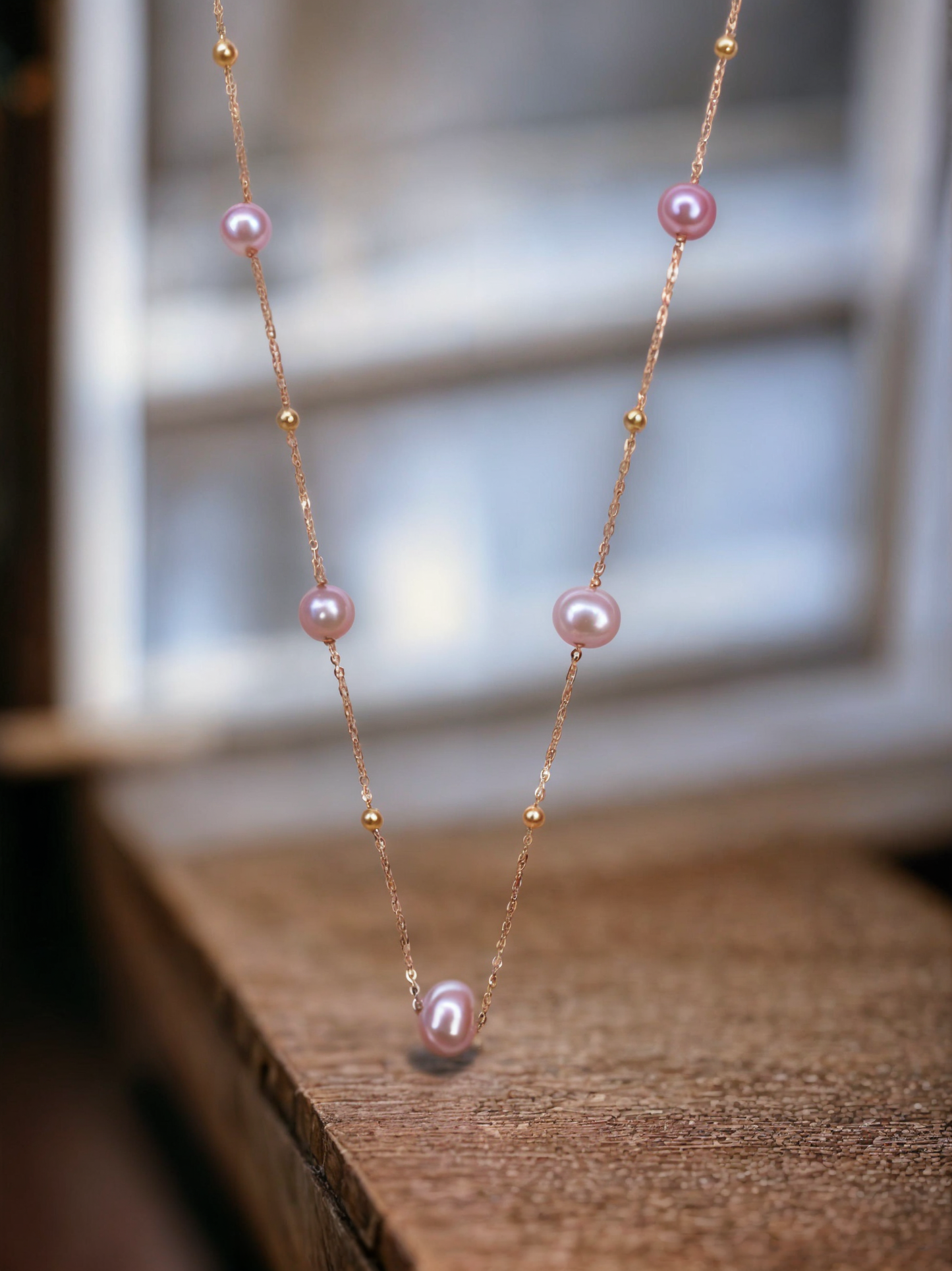 Radiant Pearls & Golden Beads pendant