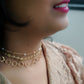 3 Layer Choker with Golden Chain