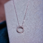 Dainty Silver-Plated Hollow Round Pendant