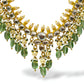 Beautiful Kundan Necklace Set with Light Green Beads Drops