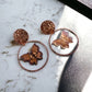 Beautiful Golden Resin Butterfly Danglers