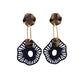 Black Floral Hanging Danglers