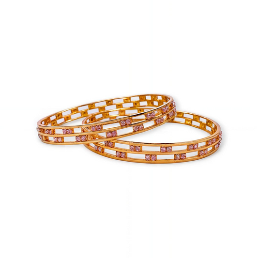 Gold Plated CZ Studded Bangles