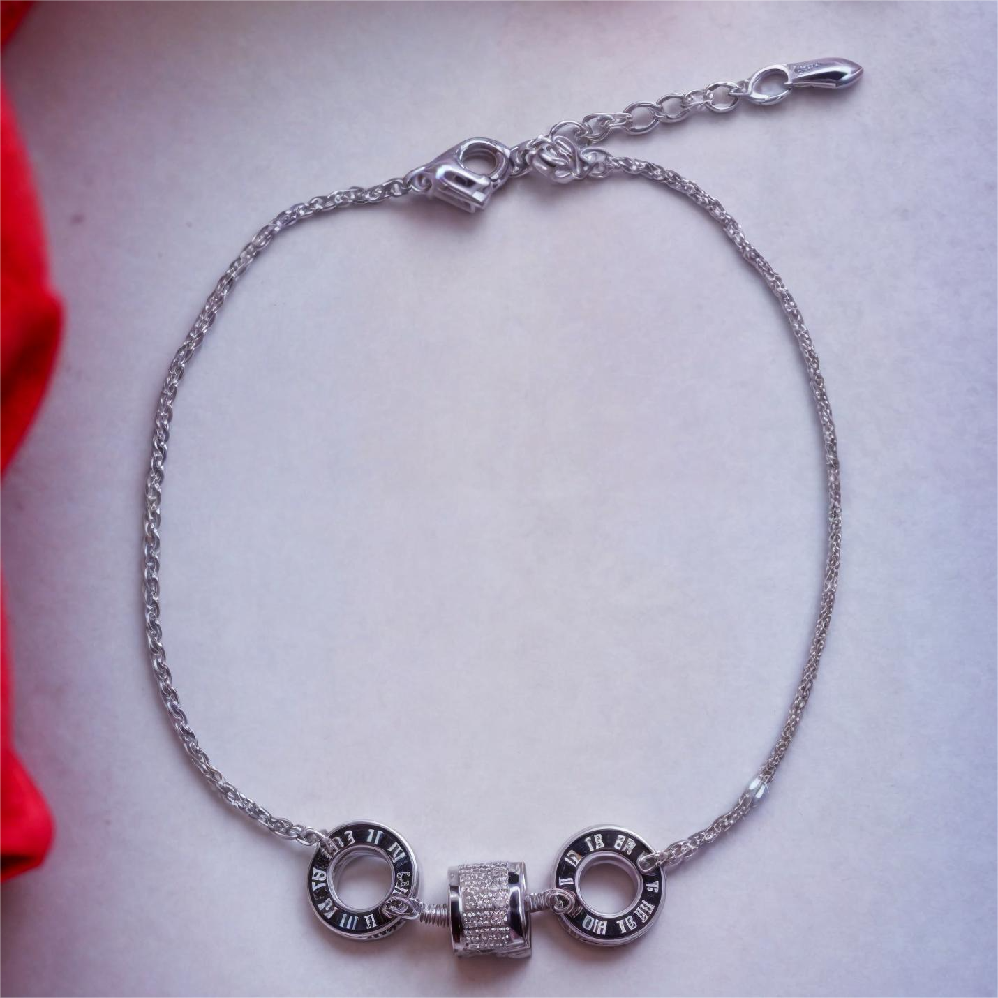 Sterling Silver Adjustable Bracelet with CZ