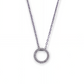 Dainty Silver-Plated Hollow Round Pendant