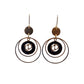 Beautiful Black & Golden Hoop Danglers