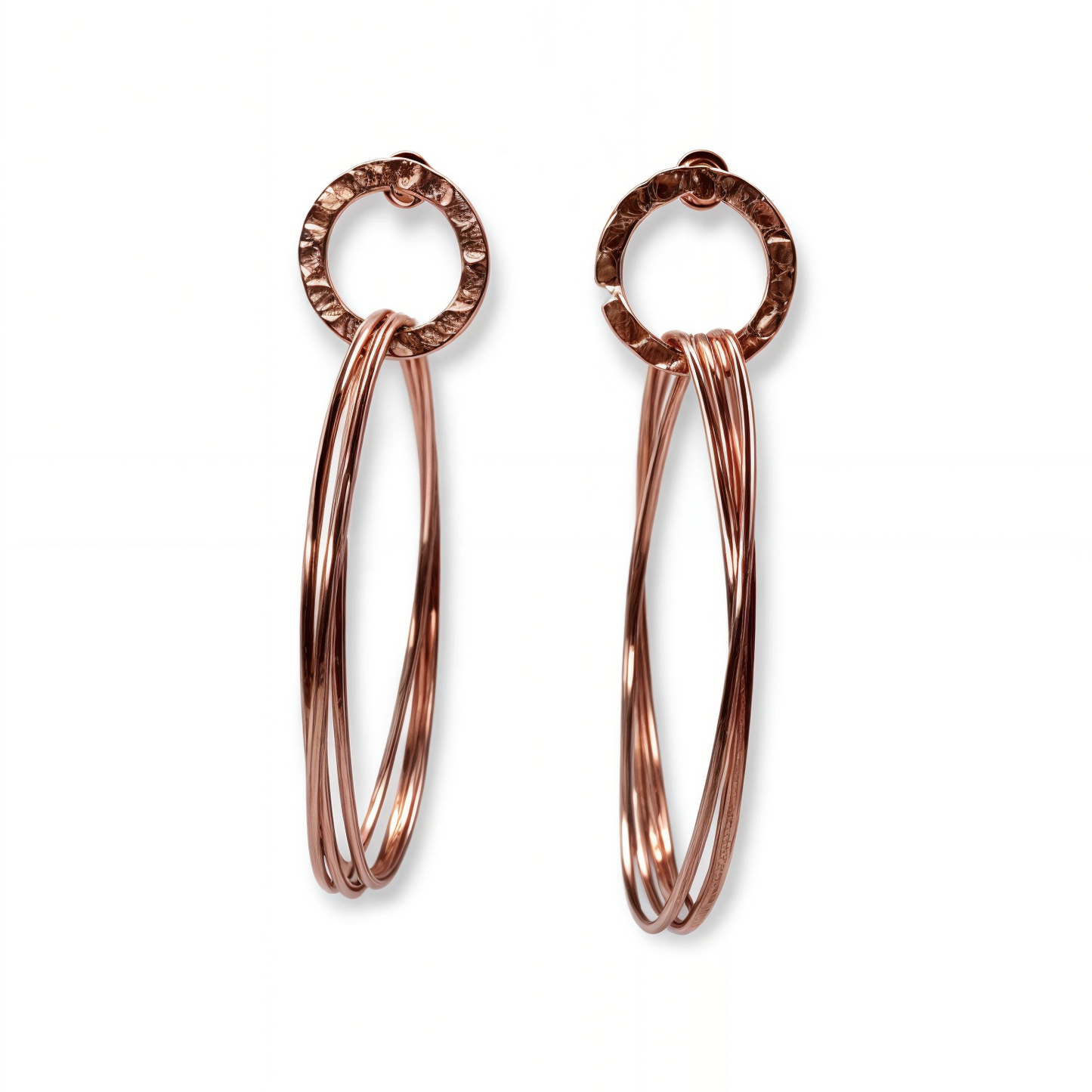 Gold Plated Thin Wire Hoops Earrings