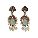 Classic Drop Stone Earrings Gold-Plated