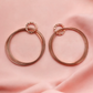 Gold Plated Thin Wire Hoops Earrings