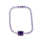 Lucky Design Steel Emerald Cut Tennis Bracelet