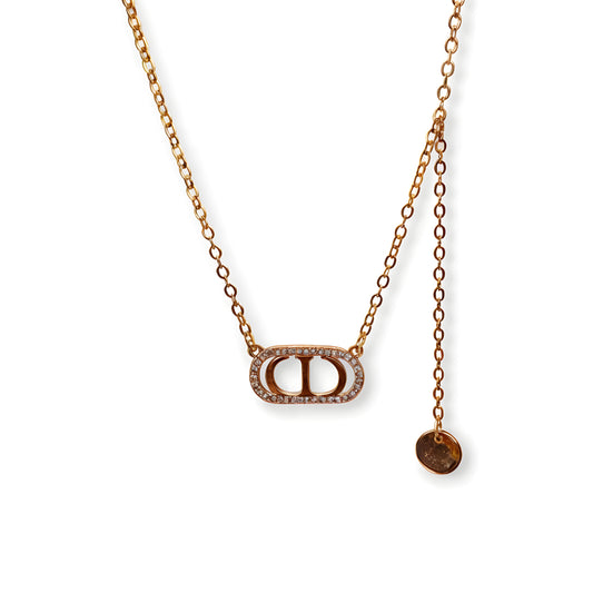 Golden Plated Dior Vintage Chain Pendant