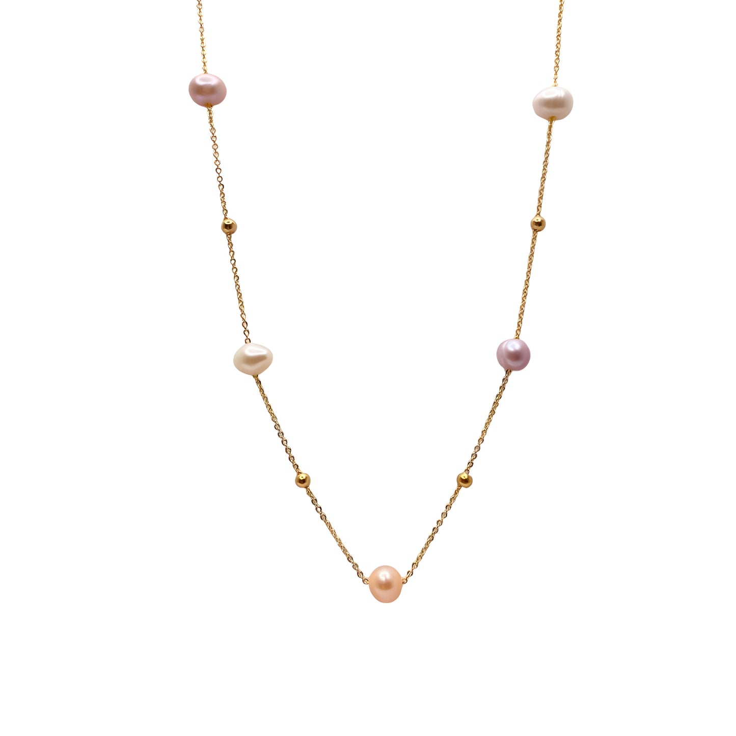 Radiant Pearls & Golden Beads pendant