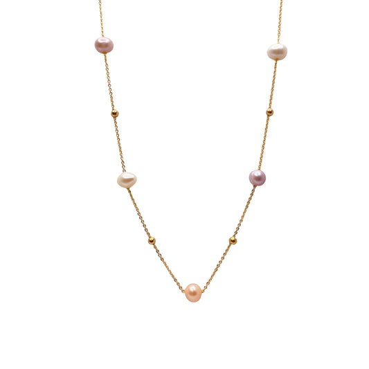 Radiant Pearls & Golden Beads pendant