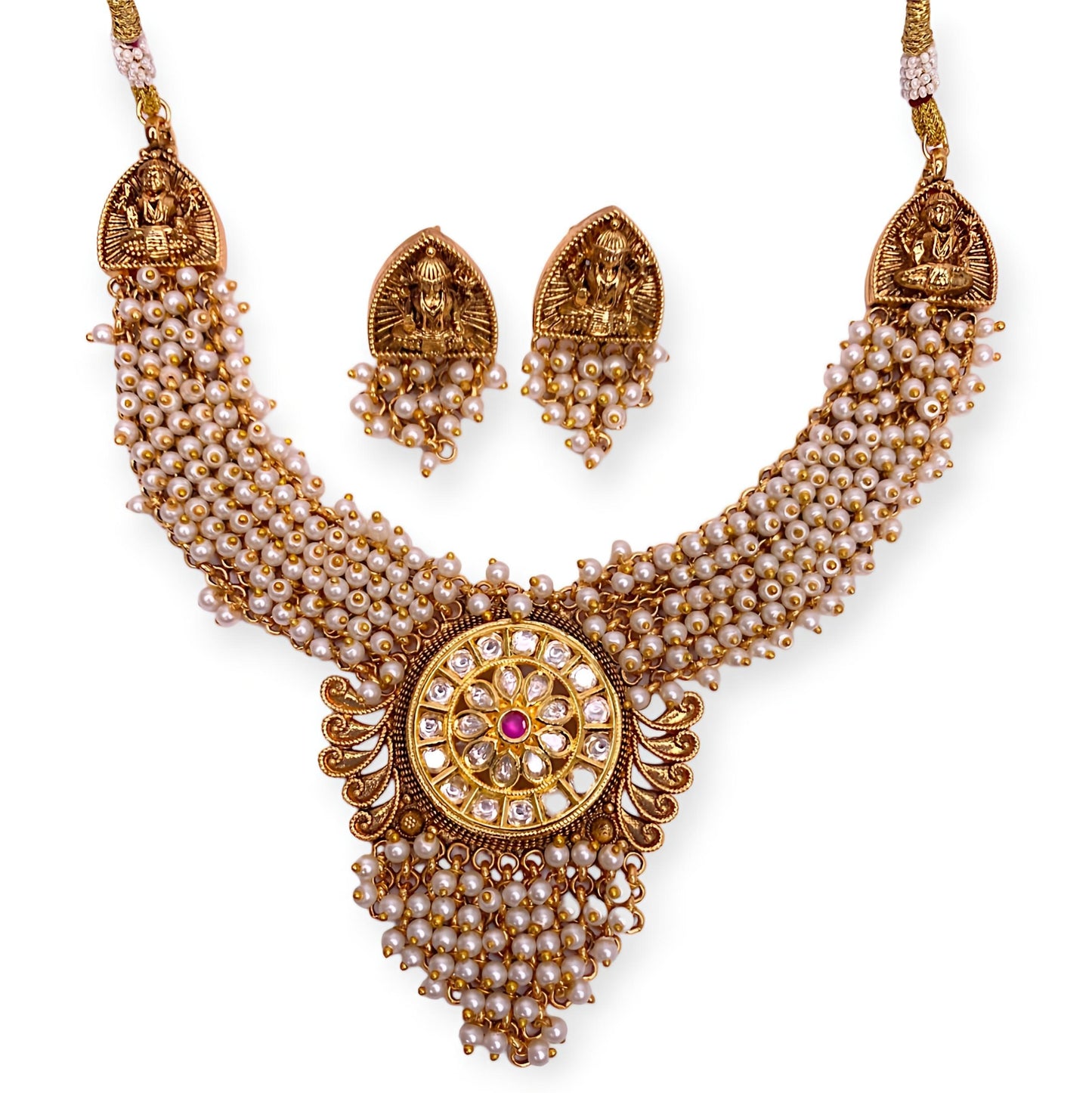 HOTSELLING Pearl Cluster Necklace Set