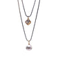 Radiant Mop Van Cleef Pendant with Pearl 2 Layer Necklace