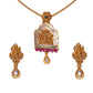 Ganesh Grand Pendant with Earring Gold Plated