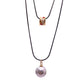 Radiant Pandora Pendant with Pearl 2 Layer Necklace