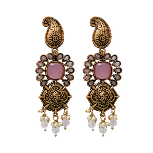 Gold-Toned Traditional Earrings