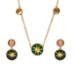 Green Sun Charm Pndant Set