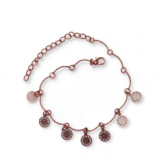 Round Coin Anklet For women Gold plated