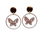 Butterfly Resin Gold Plated Dangler Earrings