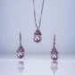 White Pearl Drop Pendant Set