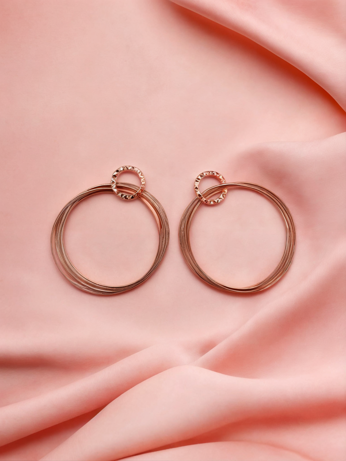 Gold Plated Thin Wire Hoops Earrings