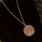 Golden Plated Tree of Life Long Chain Pendant with Shell stone