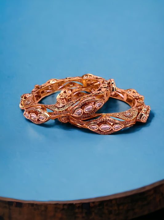 Polki Bangle Gold Plated