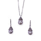 White Pearl Drop Pendant Set