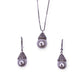 White Pearl Drop Pendant Set