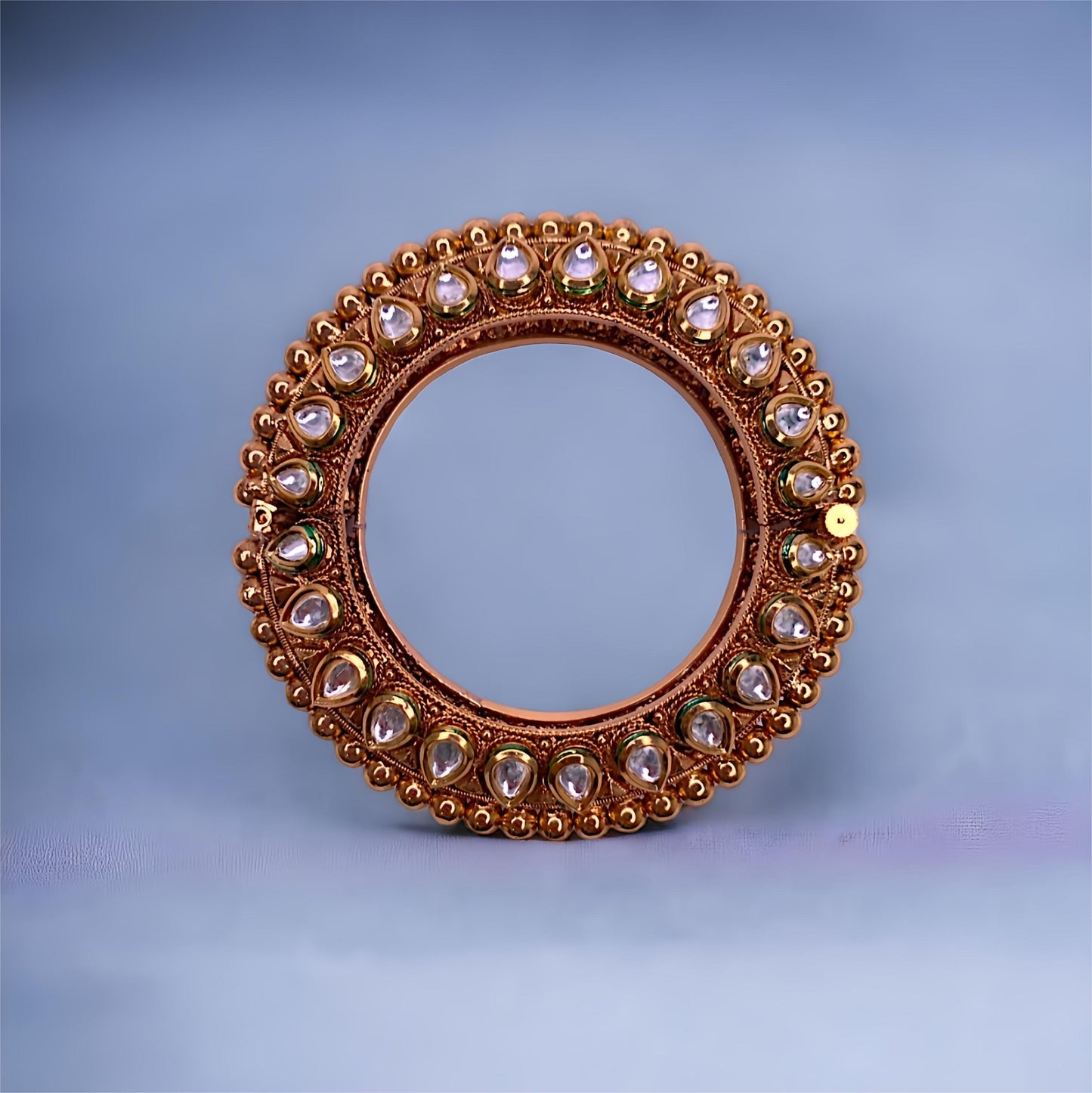 Traditional Kundan Bangles with Golden plating