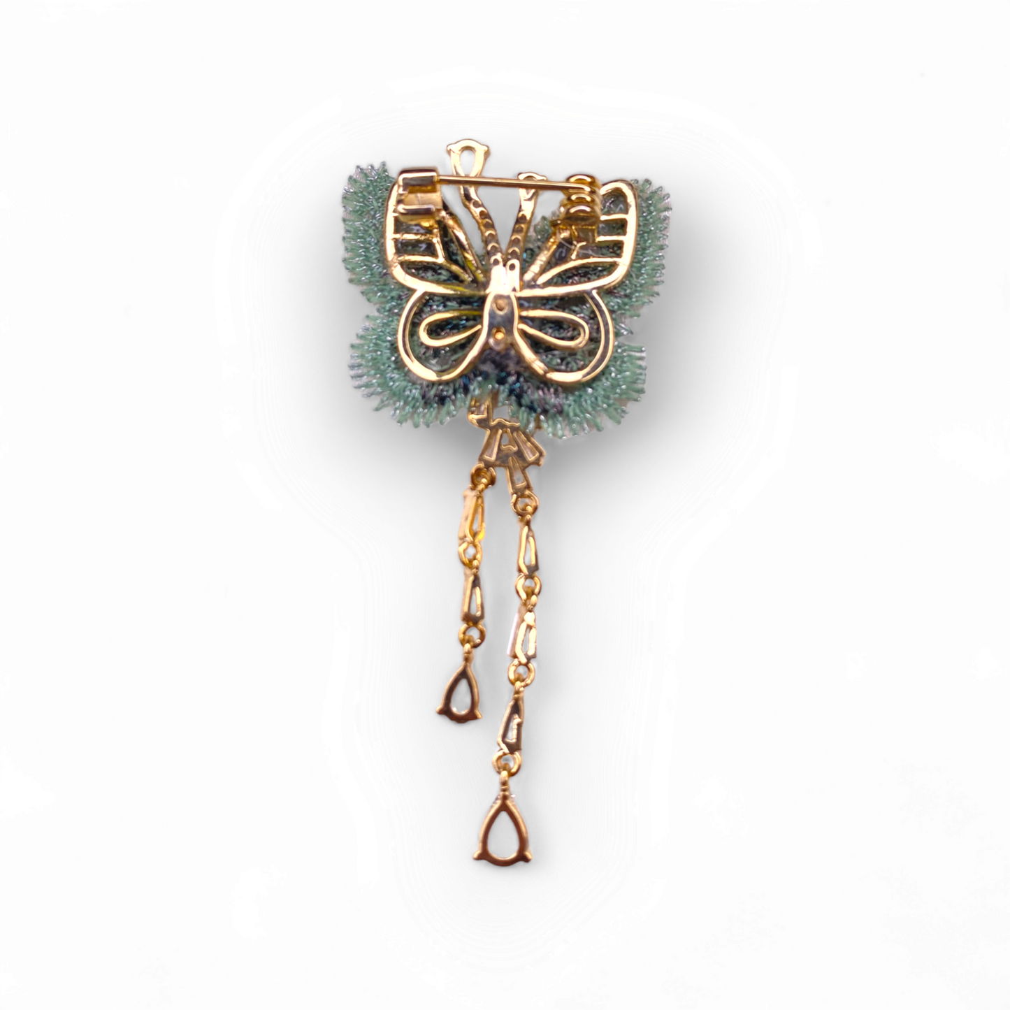 Serene Flutter Precious Stone Studded Butterfly Brooch